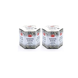 Backflow Incense Cones |White Sage | Pack of 2 Boxes | Total 80 Cones| HEM