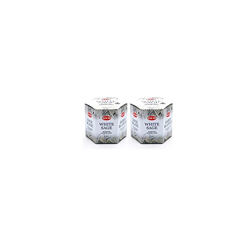 Backflow Incense Cones |White Sage | Pack of 2 Boxes