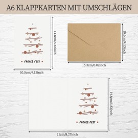 Christmas Cards - 36 Christmas Cards with Envelope Set, A6 Folding Cards Set with Christmas Motifs - Merry Christmas Cards, Christmas Greeting Cards, Small Christmas Greeting for Christmas (36 x 1)