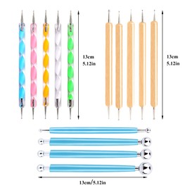 Riddur 14-Piece Dotting Tool Set, Dotting Set, Dotting Pens Set, Dotting Tools for Stones with Storage Box, Dotting Tools, Nail Art Pens for Rock Painting, Nail Design