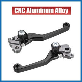 A ABSOPRO 1 Pair Motorbike Clutch Brake Levers Adjustable Folding Black Item Replacement