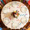 50 Pcs Candles Birthday Paper Plates 10 Inch Birthday Large