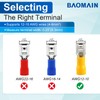 Baomain 1/4" Female Quick Disconnect Spade Terminals,Insulated Crimp Connectors 12-10