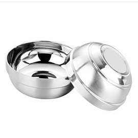 Sunrise - tazón de sopa de acero inoxidable con aislamiento de doble pared pulido (2 unidades) (32 onzas)