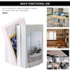 FwQoFvk 10Pcs Transparent Acrylic Bookend L Shape Book End Space