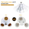 8T8 3 in 1 E26 E27 Light Bulb Socket Splitter