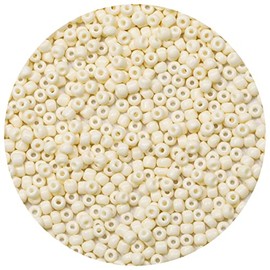 ORNSHIZI 4mm Beige Seed Beads 6/0 50gram About 650pcs Seed Beads for Making Wrist Bracelet Earring Necklace Jewelry