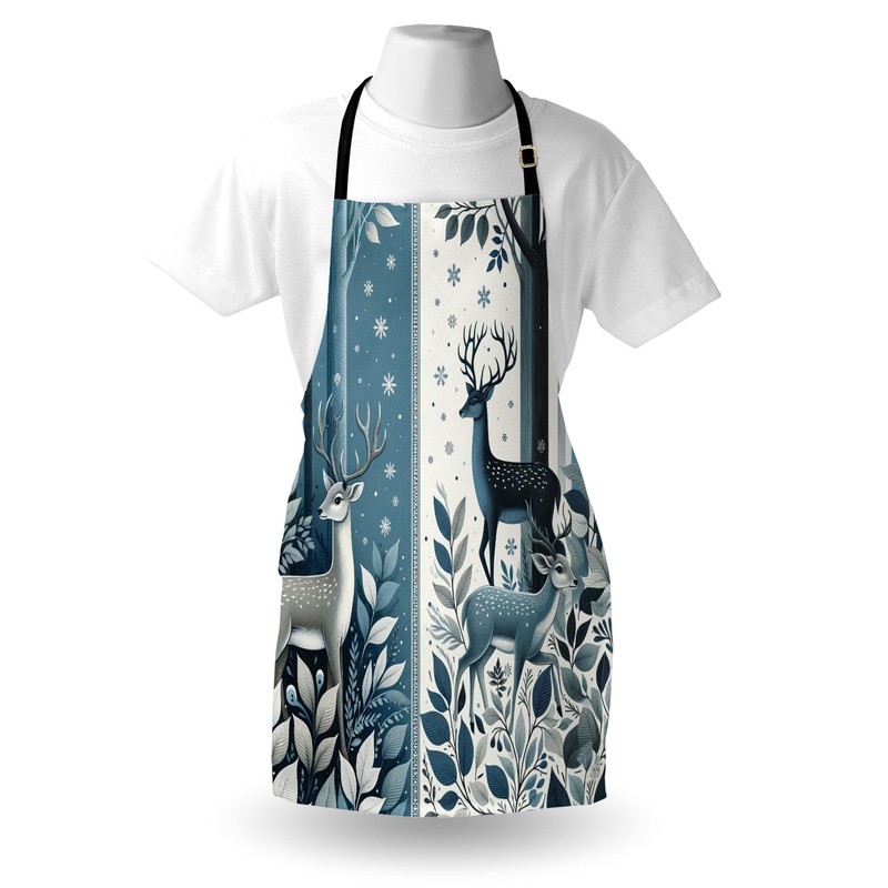 ABAKUHAUS Cooking Apron, Blue-grey, dark grey