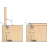 10 Pack (5 Pairs) Side-Mounted Hinges for Floor Cabinets, Dressers,