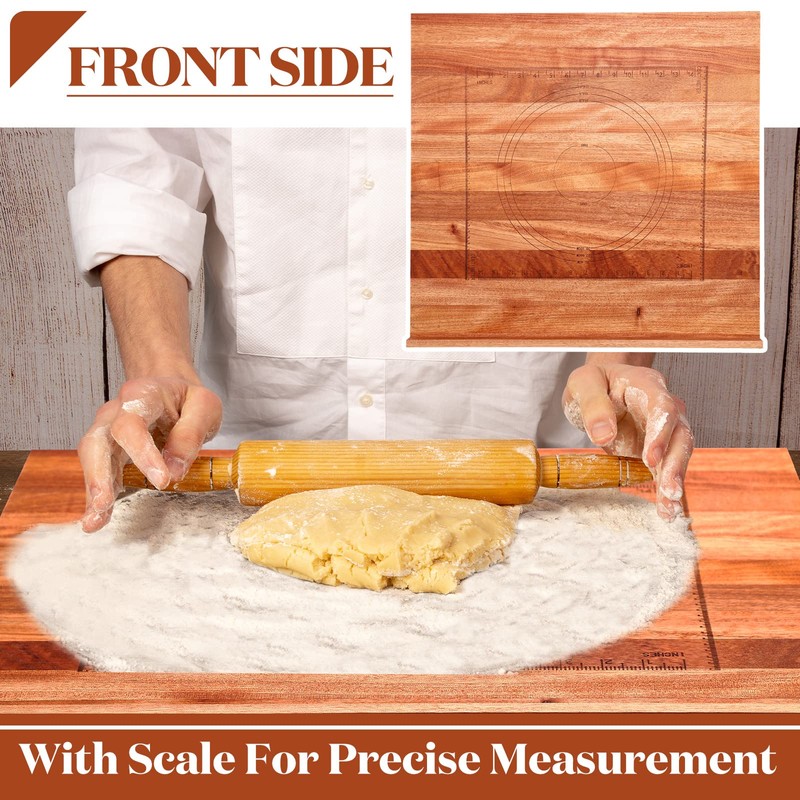 Vesici Reversible Pastry Board with Lip for Rolling Dough Large