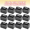 ArtCreativity Black Treat Boxes for Candy, Cookies and Party Favors
