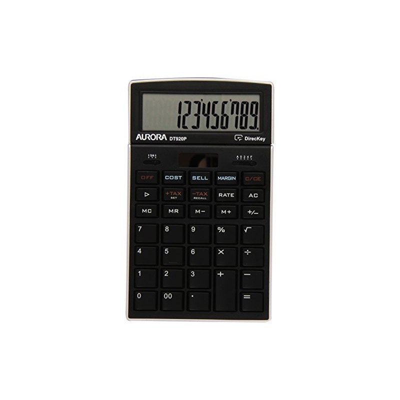 Aurora 12 Digit Desktop Calculator - Black