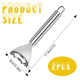Gzcnsel Stainless Steel Corn Peeler, ​Magic Corn Cob Stripper Tool - Corn Peeler for Corn On The Cob, Removes Kernels from Corn Cobs in Seconds, Kitchen Gadget (Set of 2)