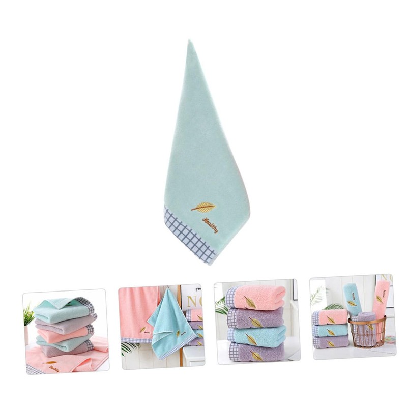 TOVINANNA Cotton Washcloth Face Towel Bath Towel Soft Absorbent Embroidered