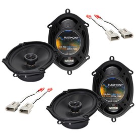 Harmony Audio Bundle Compatible with 1999-2004 Ford Mustang (2) HA-R68 5x7 6x8 New Factory Speaker Replacement Upgrade Package 225W Speakers with HA-725512 Factory Speaker Replacement Harness