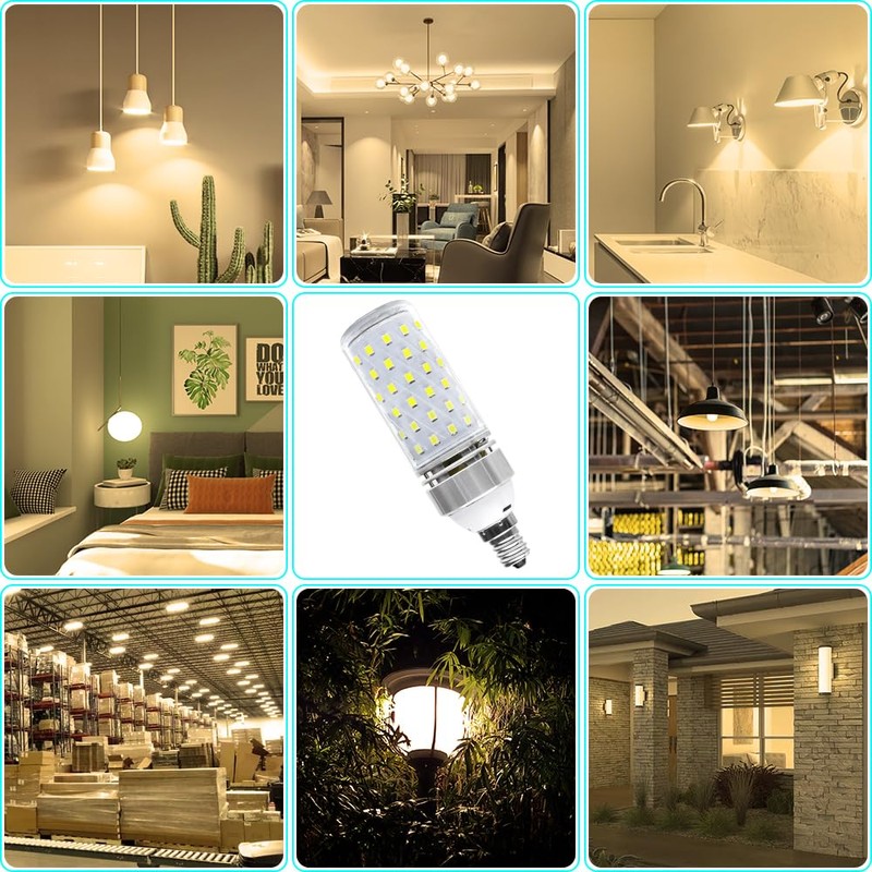 Super Bright E12 LED Bulbs, 16W 1500LM E12 Bulbs, Warm
