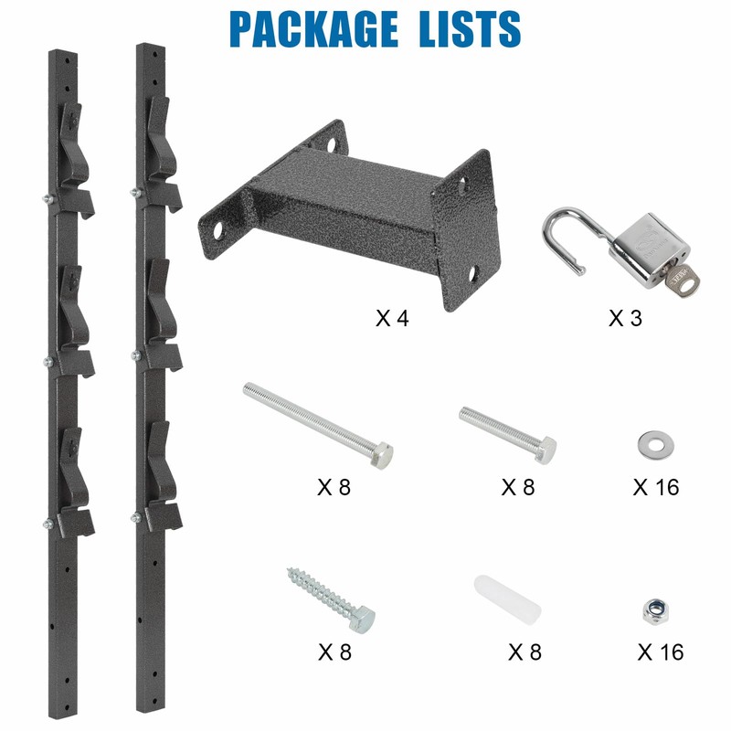 OUTPRIZE Trimmer Rack, 3 Place Heavy Duty Weedeater Rack for