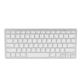 78 Keys Wireless Keyboard with Silent Buttons Ultra Slim Bluetooth Office Keyboard for Computer Laptop Tablet Silver