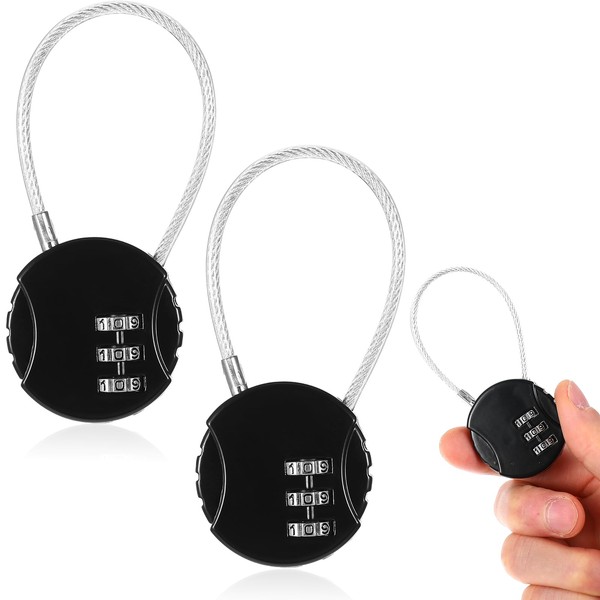 Grevosea 2 Pack Combination Locks 3 Digit Gym Lock Resettable