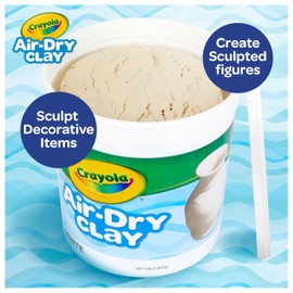Crayola Air Dry Clay (5lbs), Teacher Supplies, Natural White Modeling Clay for Kids, Sculpting Material, Bulk Craft Supplies for Art Classrooms