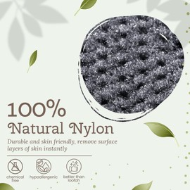 Migliore Wear Exfoliating Wash Gloves, Shower Scrub Gloves/Loofah, Natural Fibre Bath Gloves for Spa, Massage, Body Scrub Exfoliator, Dead Skin Remover with Hanging Loop(Heavy)