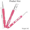 9PCS Ergonomic Crochet Hooks Set Extra Long Handle Comfort Grip