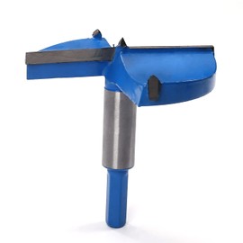 Utoolmart Forstner Drill Bit with Wood Bore 85 mm Diameter Straight Shank Carbide Tip Professional Woodworking Hole Saw Wood Cutter 80 mm Length Blue Pack of 1