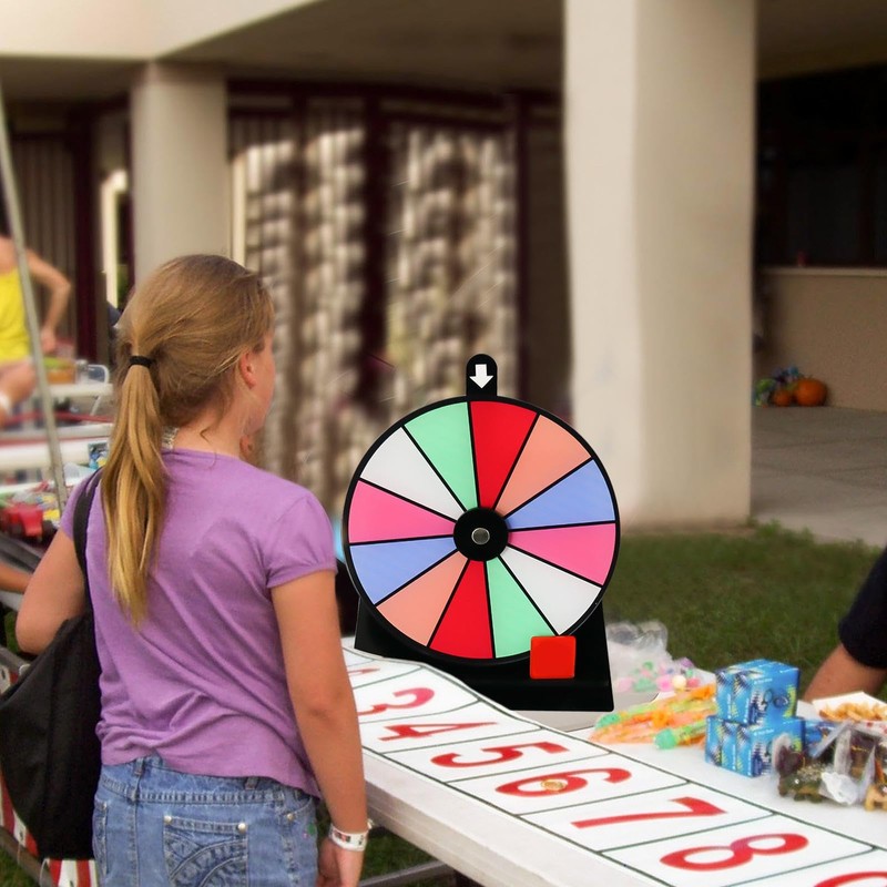 Spinnings Prize Wheel Spinner with Stand, Non-Slip Detachable Spin The