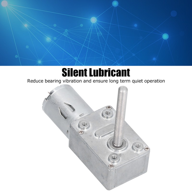 Gear Motor Speed Reduction Worm Self Locking M6 Thread 50mm