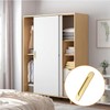 MOROBOR Self-Stick Oval Sliding Door Pulls, 2pcs Brushed Gold Aluminum