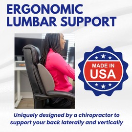 Bodyline Back-Huggar - Thin - Bucket Seat Style - The Original Lumbar Cushion Black