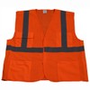 Petra Roc OVM2-5PB-L/XL ANSI Class 2 5-Point Break Away Velcro Closure 4 Pockets Safety Vest, Large/X-Large, Orange Mesh