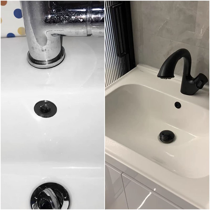 ITROLLE Sink Overflow Cover 2PCS Bathroom Vanity Sink Basin Trim