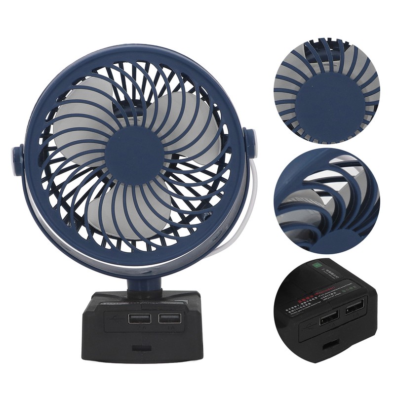 Lithium Battery Fan Cordless 2 Speeds Adjustable Angle Portable 21V