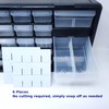 (6-Pack) Akro Mils Storage Bins Compatible, Large Drawer Configurable Length