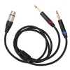Dual 6.35mm 1/4 Inch to XLR Microphone Cable, Y Splitter
