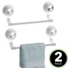 mDesign Strong Suction Wall Mount Plastic/Metal Wash Cloth Hand Towel