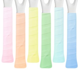lasuroa 6pcs Tennis Racket Grip Tape, Sweat-Absorbent Tennis Overgrip Tapes No Logo Pre-Cut Badminton Rackets Wraps Anti-Slip & Enhanced Performance (Gradient Color)