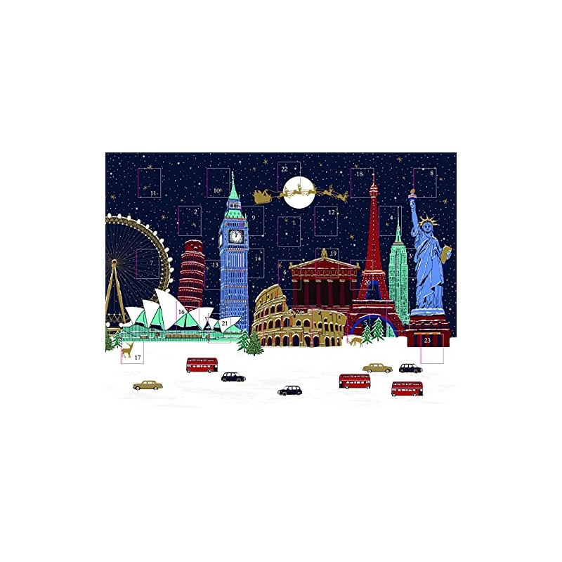 Traditional Christmas Advent Calendar Famous Buildings & Monuments