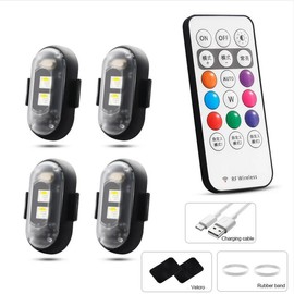 Motorcycle LED Aircraft Strobe Lights Drone Anti-collision Warning Lamp Flash Indicator With Wireless Remote Control Turn Signal:_1pcs
