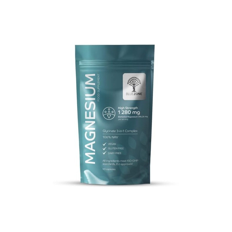Magnesium Glycinate 3-in-1 Complex 106% NRV that Powers More Than