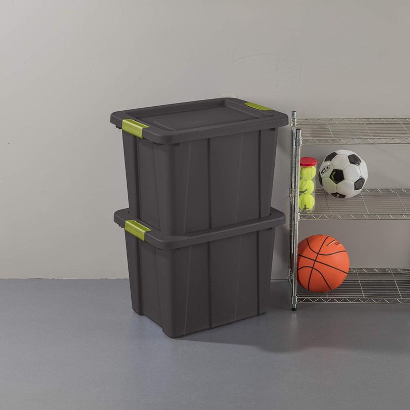 Sterilite 18 Gal Latching Tuff1 Storage Tote, Stackable Bin with
