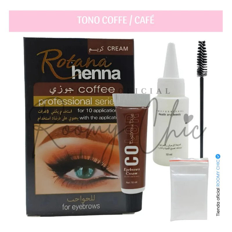 Tinta Henna Para Cejas Y Pestañas Color Café Semipermanente