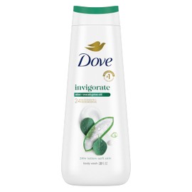 Dove Body Wash Invigorate Aloe & Eucalyptus For 24hr Lotion-Soft Skin Moisturizing Skin Cleanser with No Sulfates No Parabens 20 oz
