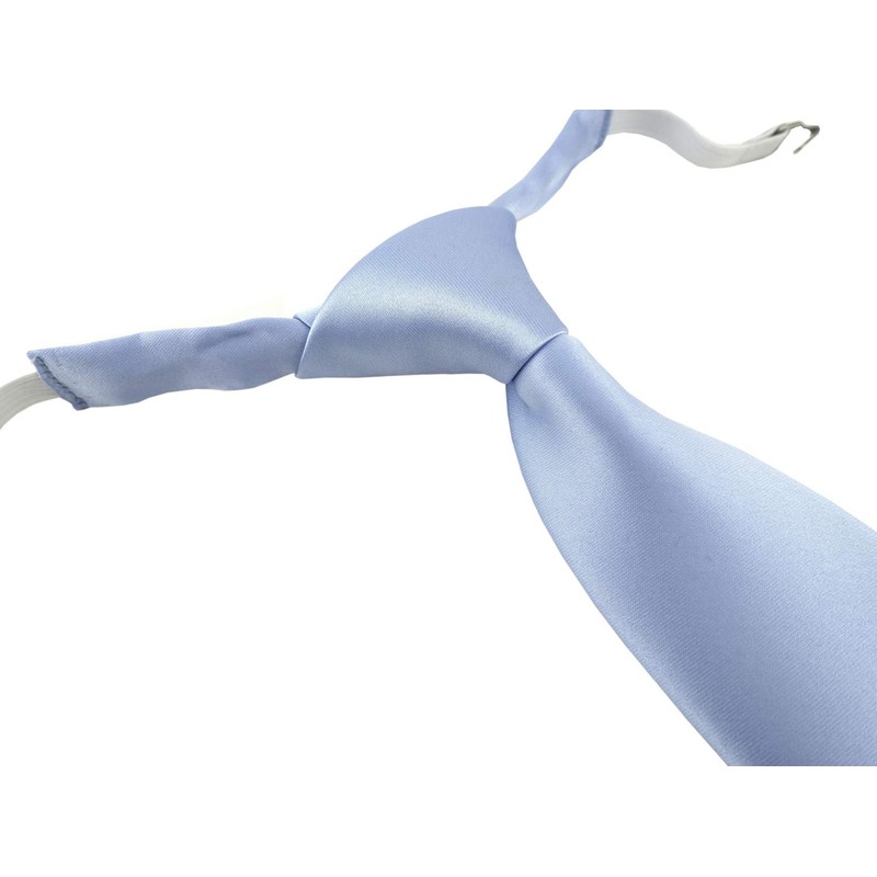 TigerTie Plain Children's Tie Pre-Tied with Elastic Band, lightblue