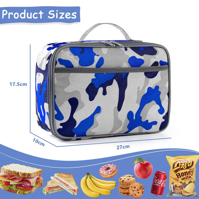 MOKANI Lunch Bag Kids, Insulated Lunch Bag Box for Boys
