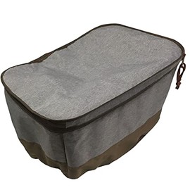Top 2-tier Wide Front Basket Cover, Gray (Recommended Size: Approx. 54.9 - 56.9 inches (137 - 142 cm) Bicycle, Front Basket