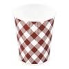 VEPATIM 40 Hot and Cold Drinks Cups Checked Paper Cups