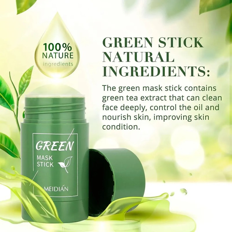 Mascarilla En Barra De Arcilla Con Té Verde, Limpieza Profun