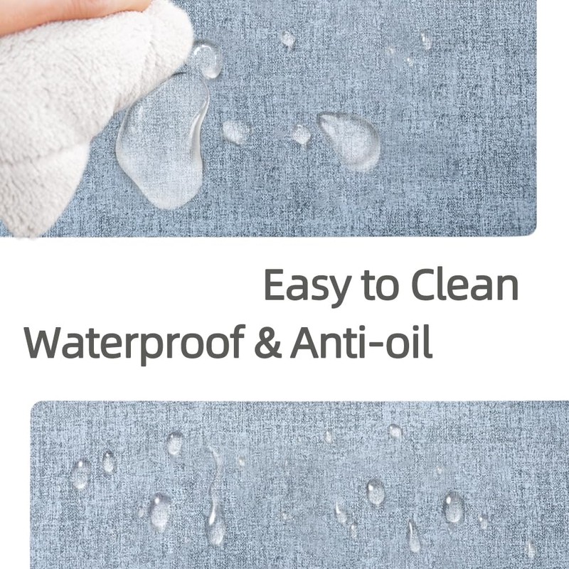 Leather Placemats and Coaster Sets 6, Large Table Mats, Waterproof